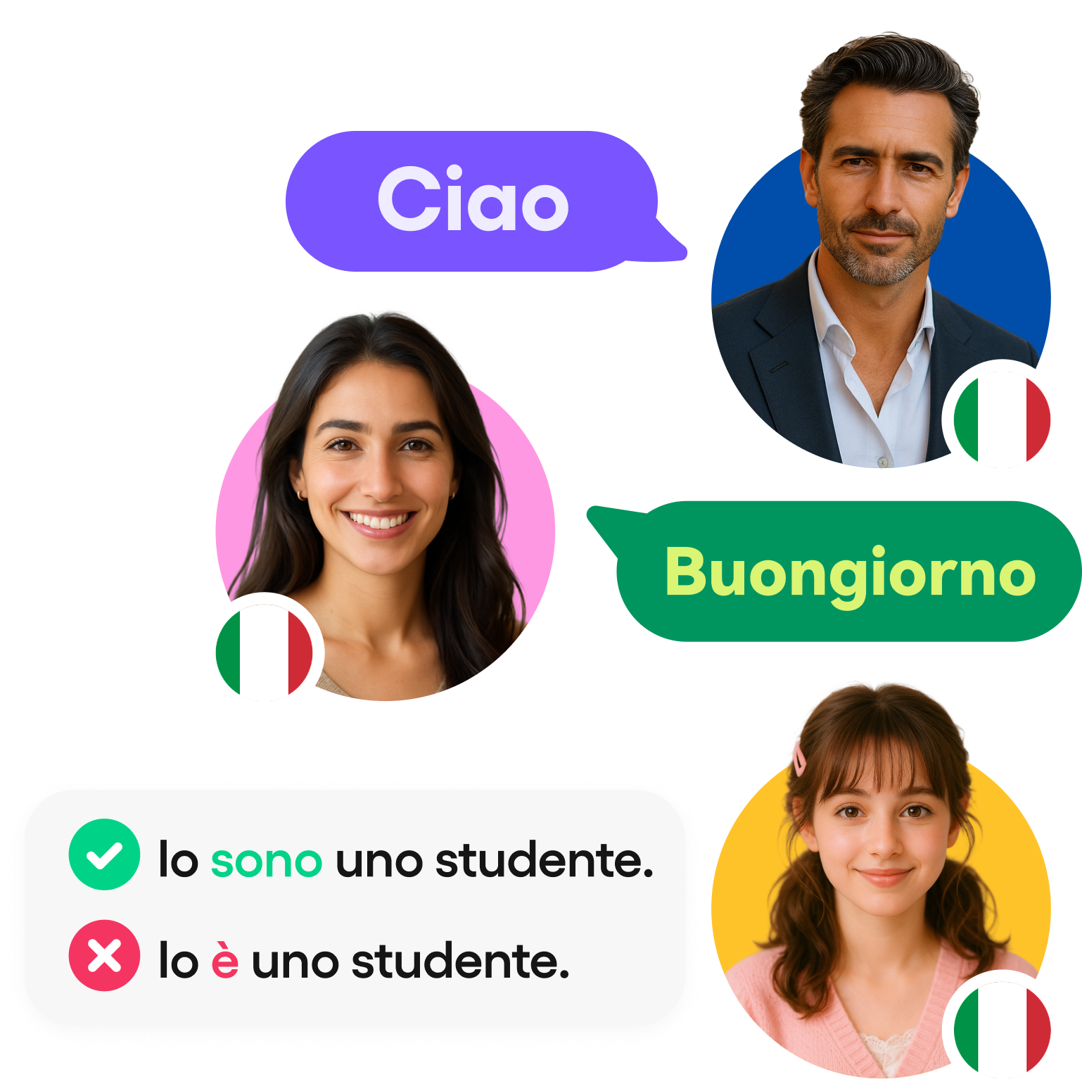 People speaking Italian